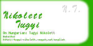 nikolett tugyi business card